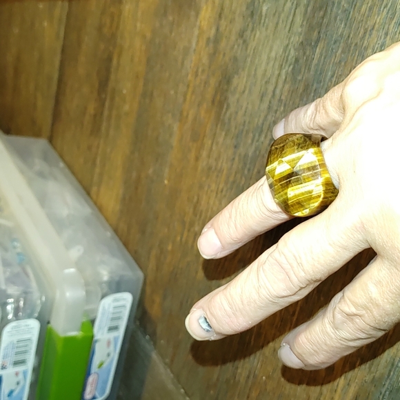 New Solid Tigers Eye Ring Size 8 - Picture 7 of 10